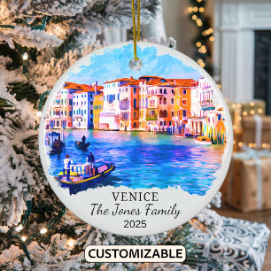 Ornement de Venise personnalisée, Italie Cadeau