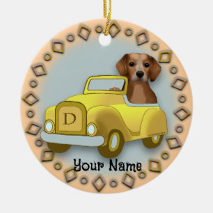 ornement de voiture conduit par Beagle