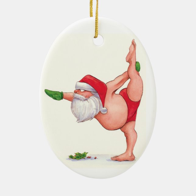 Ornement de Yoga Père Noël (Dos)