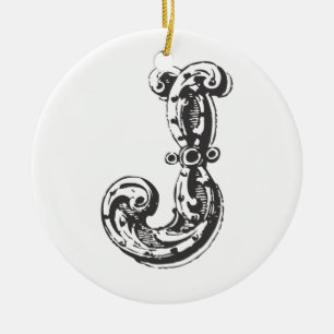 Ornement décoré d'un monogramme de Noël de la