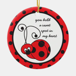 Ornement décousu d'amour de coccinelle d'Itty