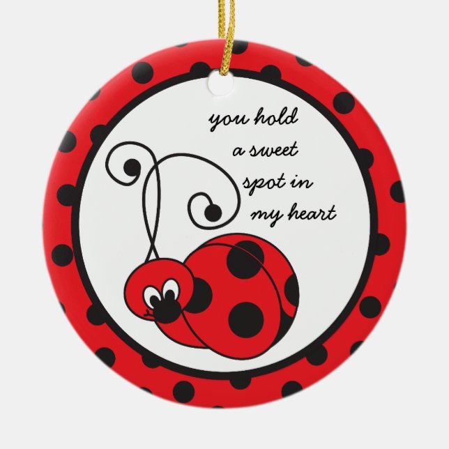 Ornement décousu d'amour de coccinelle d'Itty (Devant)