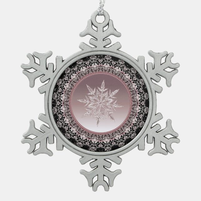 Ornement d'égout en cristal d'or rose (Devant)
