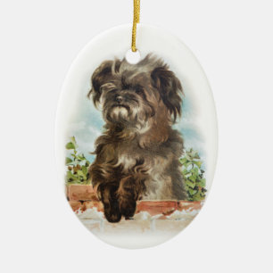Ornement délabré de chien