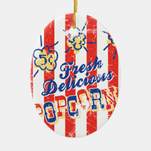 Ornement délicieux frais de maïs éclaté - oval