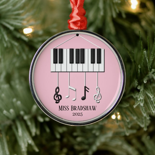 Ornement d'enseignant de piano personnalisé (Arbre)