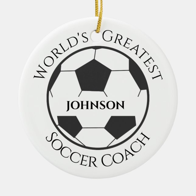 Ornement d'entraîneur de soccer personnalisé (Devant)
