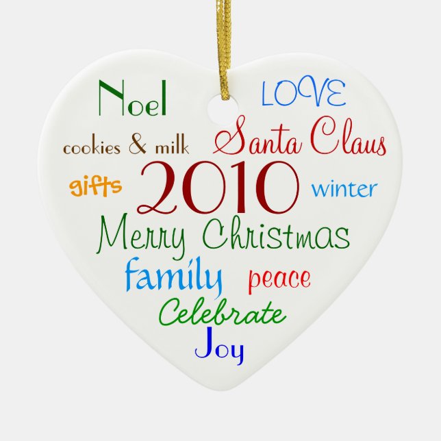 Ornement des mots de Noël (Devant)