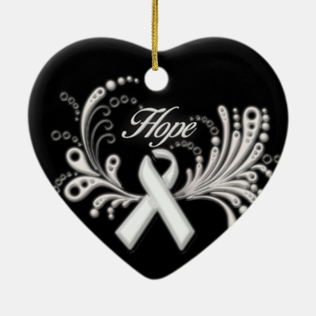 Ornement d'espoir de cancer de poumon (Dos)