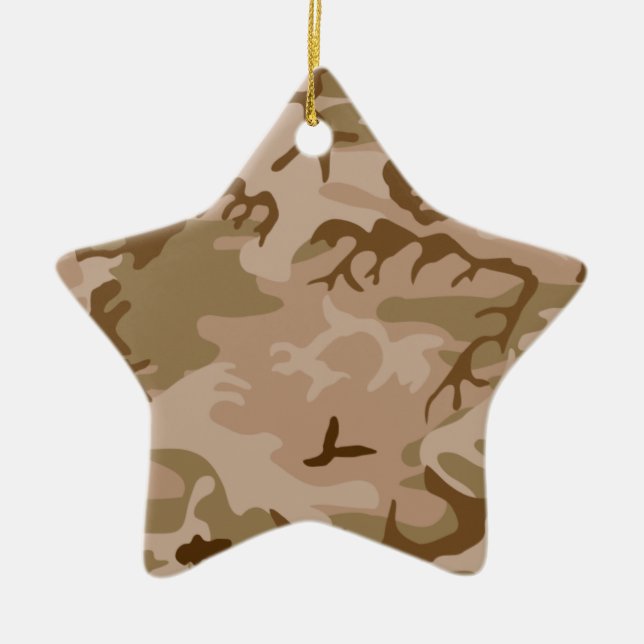 Ornement d'étoile de camouflage de sable de désert (Devant)