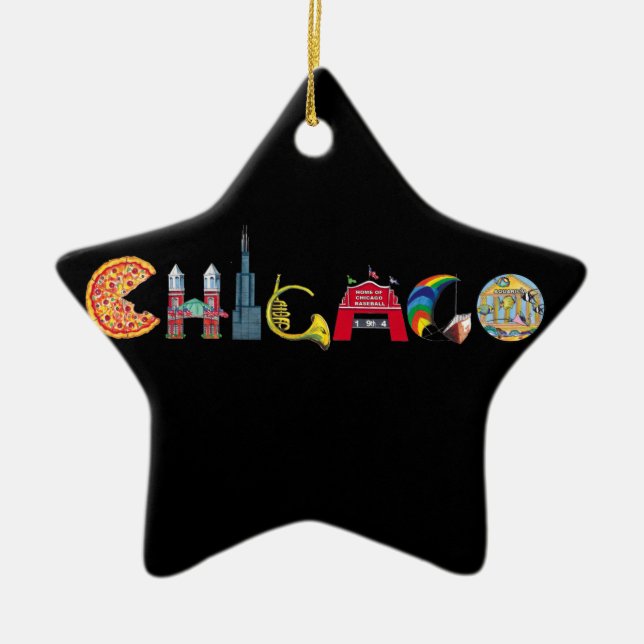 Ornement d'étoile de Chicago (Devant)