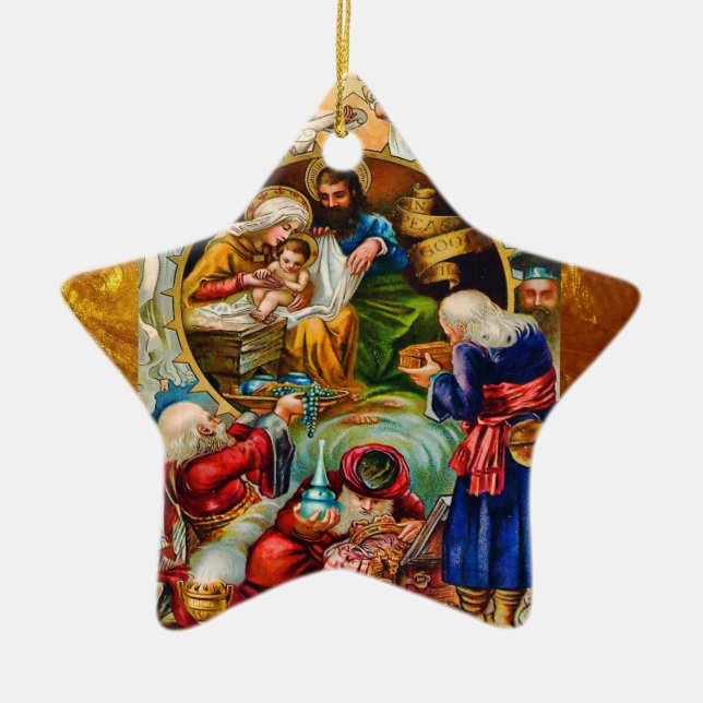 Ornement d'étoile de nativité de Noël (Devant)