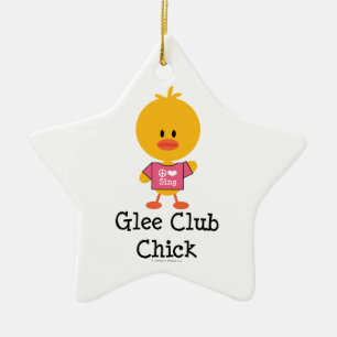Ornement d'étoile de poussin de club d'allégresse