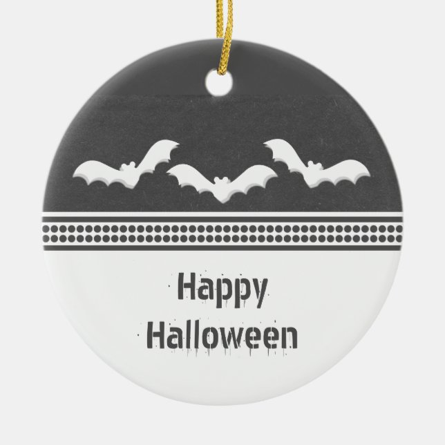 Ornement d'Halloween Batty, gris foncé (Devant)