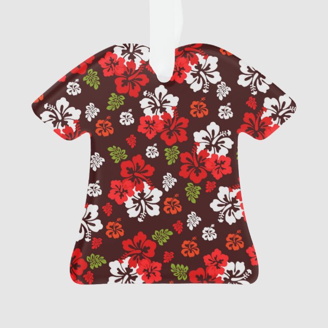 Ornement d'hibiscus de Noël hawaïen (devant)
