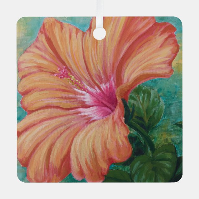 Ornement d'Hibiscus orange (Recto)