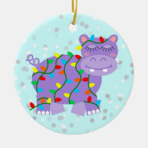 Ornement d'hippopotame de Noël