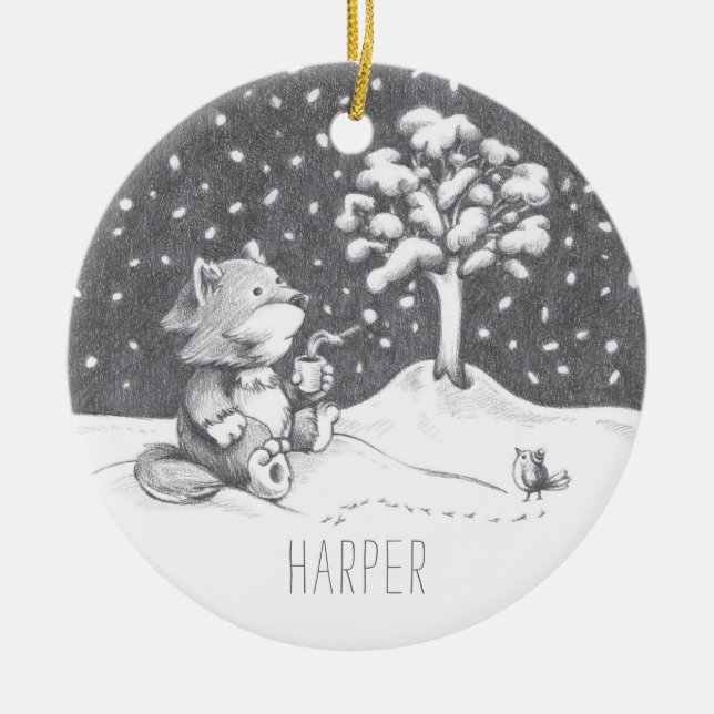 Ornement d'hiver Lil Wolf (Devant)