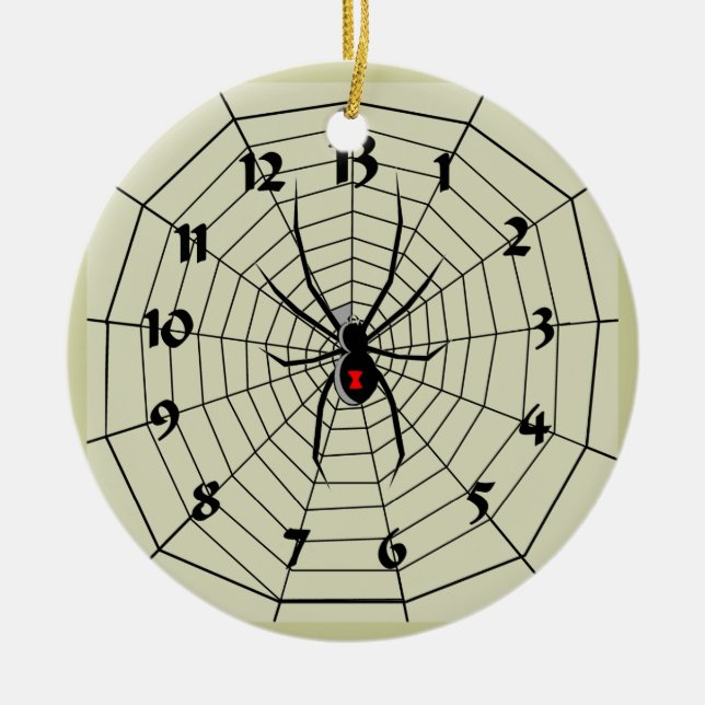Ornement d'horloge de toile d'araignée de 13 (Devant)