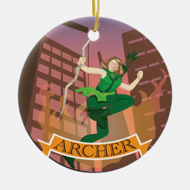 Ornement d'illustration de l'Archer féminin (Devant)