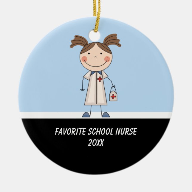 Ornement d'infirmière de l'école adorable (Devant)