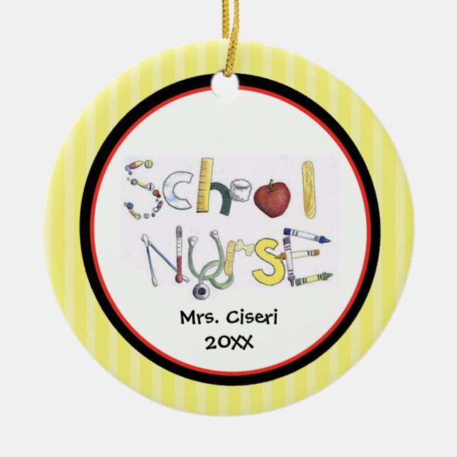 Ornement d'infirmière de l'école adorable (Devant)