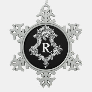Ornement d'initiale de monogramme de R