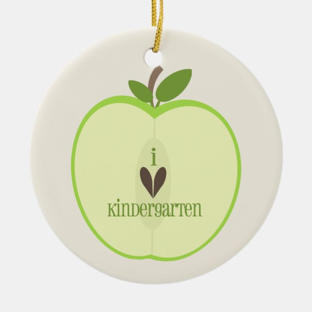 Ornement d'institutrice gardienne - Apple vert (Devant)