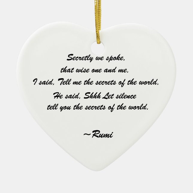 Ornement d'iris de citation de Rumi (Devant)