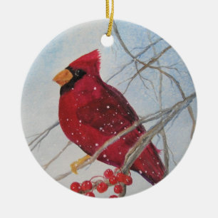 Ornement d'oiseaux Cardinal Noël