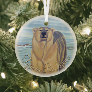 Ornement d'ours polaire Décoration d'ours personna