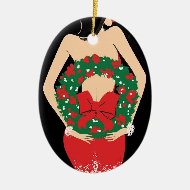 Ornement d'ovale de guirlande (Devant)