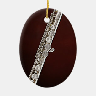 Ornement d'ovale de musicien de Flutist de