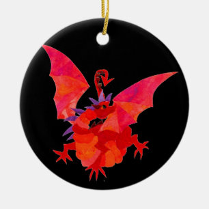 Ornement Dragon Rouge