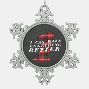 Ornement drôle de flocon de neige d'Enneagram 1