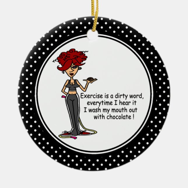 Ornement drôle de Noël d'humour de chocolat (Devant)