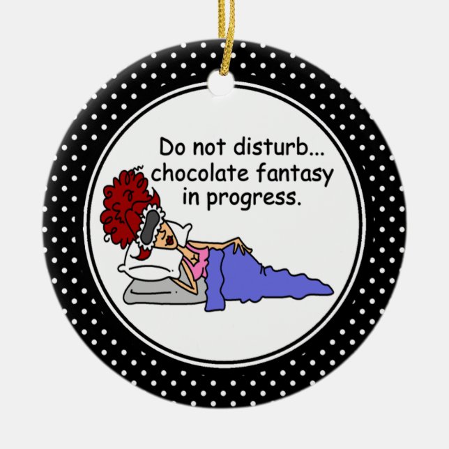 Ornement drôle de Noël d'humour de chocolat (Devant)