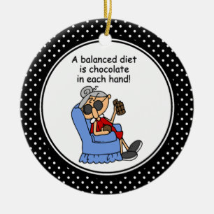 Ornement drôle de Noël d'humour de régime