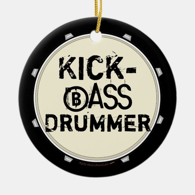 Ornement drôle de tambour bas de batteur bas de (Devant)
