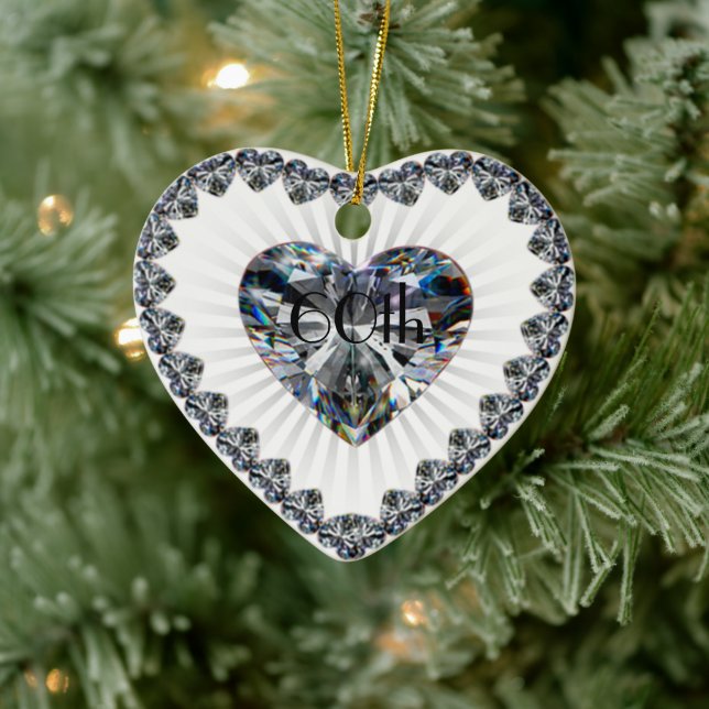 Ornement du 60e anniversaire du Mariage du Diamond (Arbre)