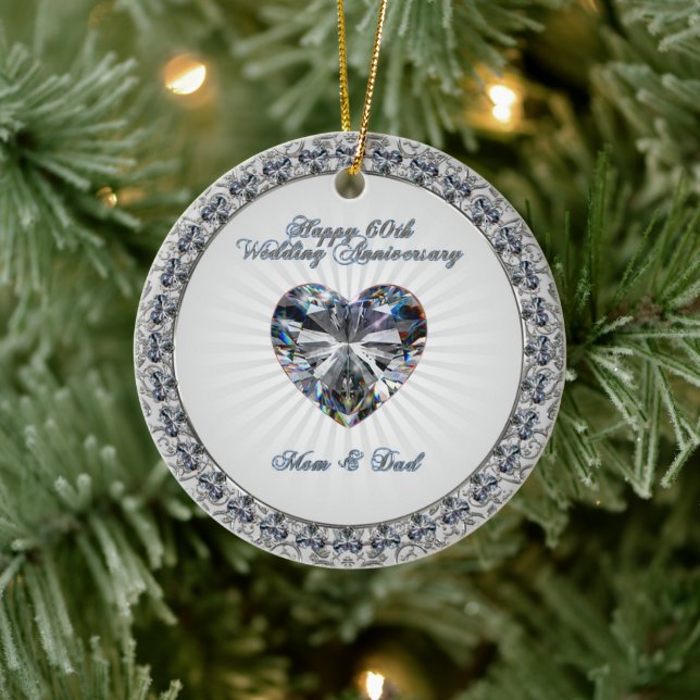 Ornement du 60e anniversaire du Mariage du Diamond (Arbre)