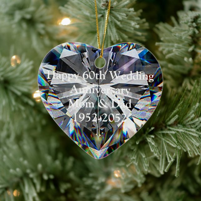 Ornement du 60e anniversaire du Mariage du Diamond (Arbre)