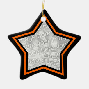 Ornement du cadre étoile noir et orange