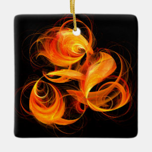 Ornement du Carré d'art Abstrait Fireball