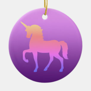 Ornement du cercle de licorne rose