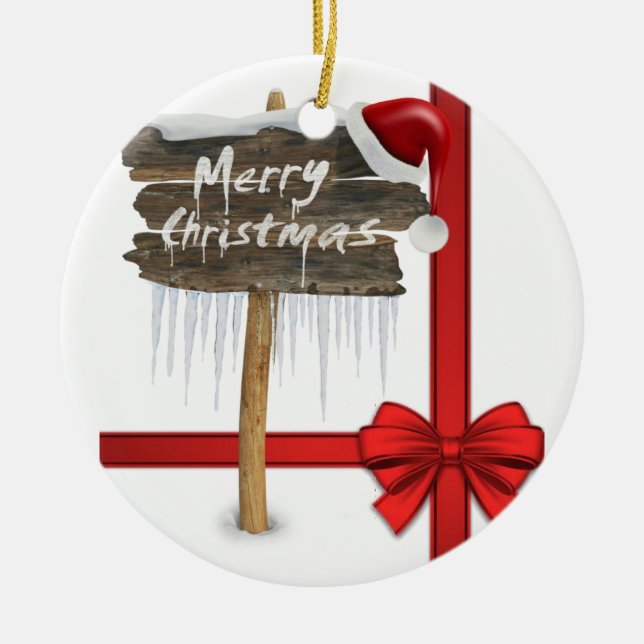 Ornement du Cercle de Noël, Joyeux Noël (Devant)