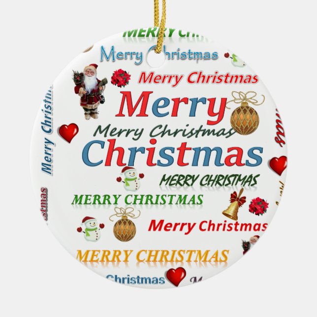 Ornement du Cercle de Noël, Joyeux Noël (Devant)