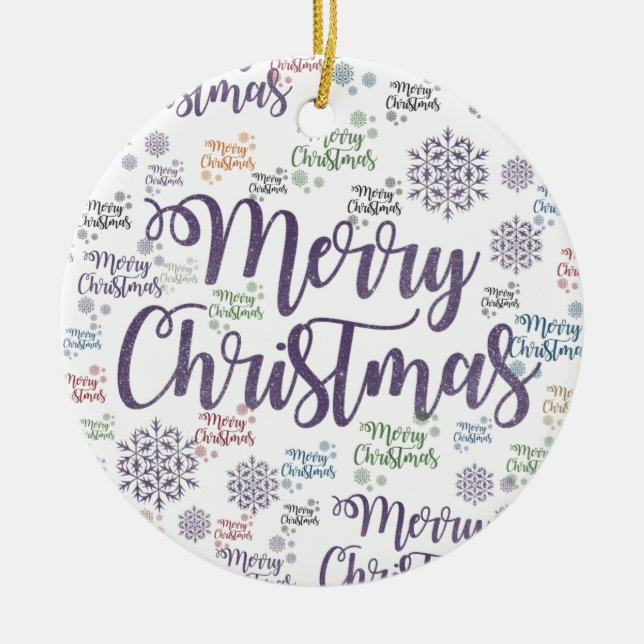 Ornement du Cercle de Noël, Joyeux Noël (Devant)