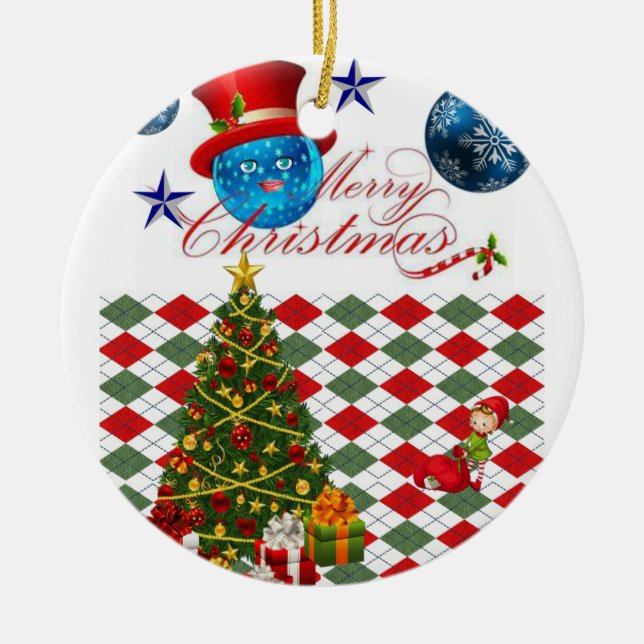 Ornement du Cercle de Noël, Joyeux Noël (Devant)