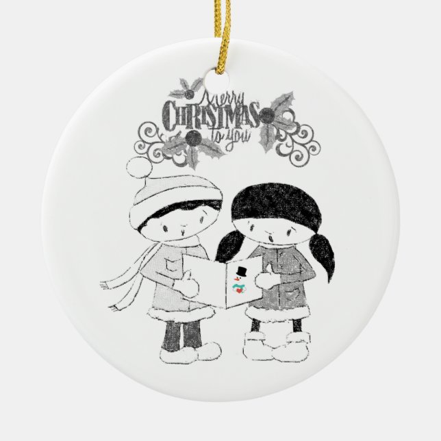 Ornement du Cercle de Noël, Joyeux Noël (Devant)